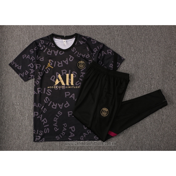 Chandal del Paris Saint-Germain Jordan Manga Corta 2021-2022 Negro